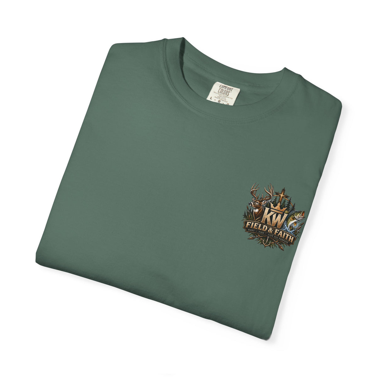 Follow His Trail-Christian Outdoor Faith Tee