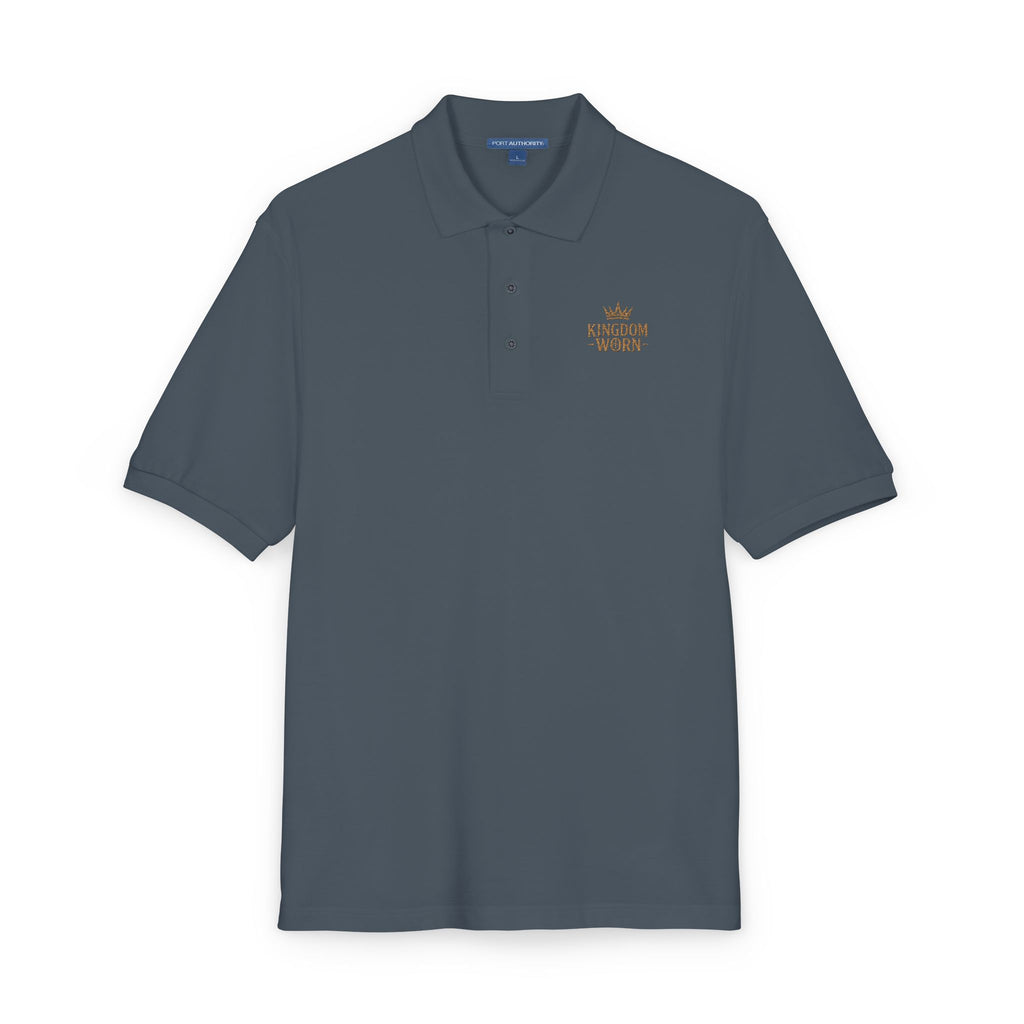 Embroidered Kingdom Worn Crown Logo Polo Shirt