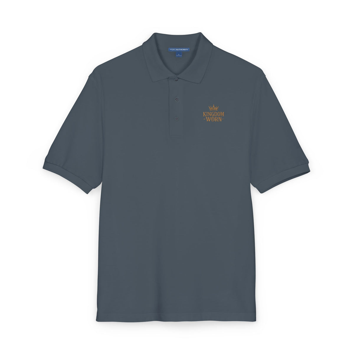 Embroidered Kingdom Worn Crown Logo Polo Shirt