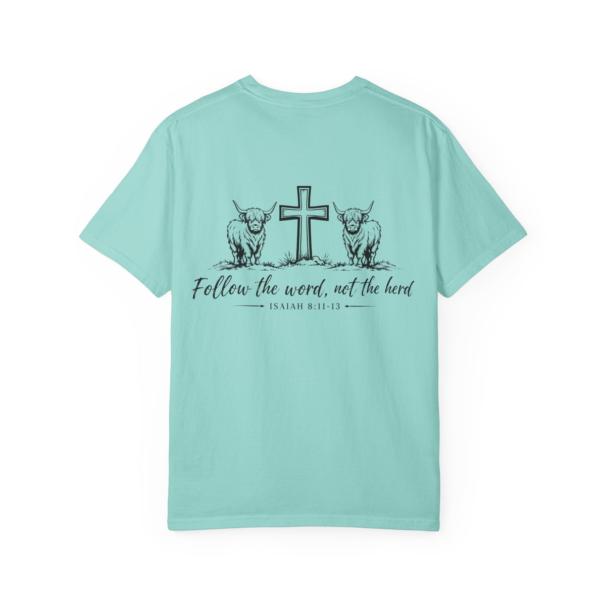 Isaiah 8 Tee Highland Cow Faith Tee-Follow the Word