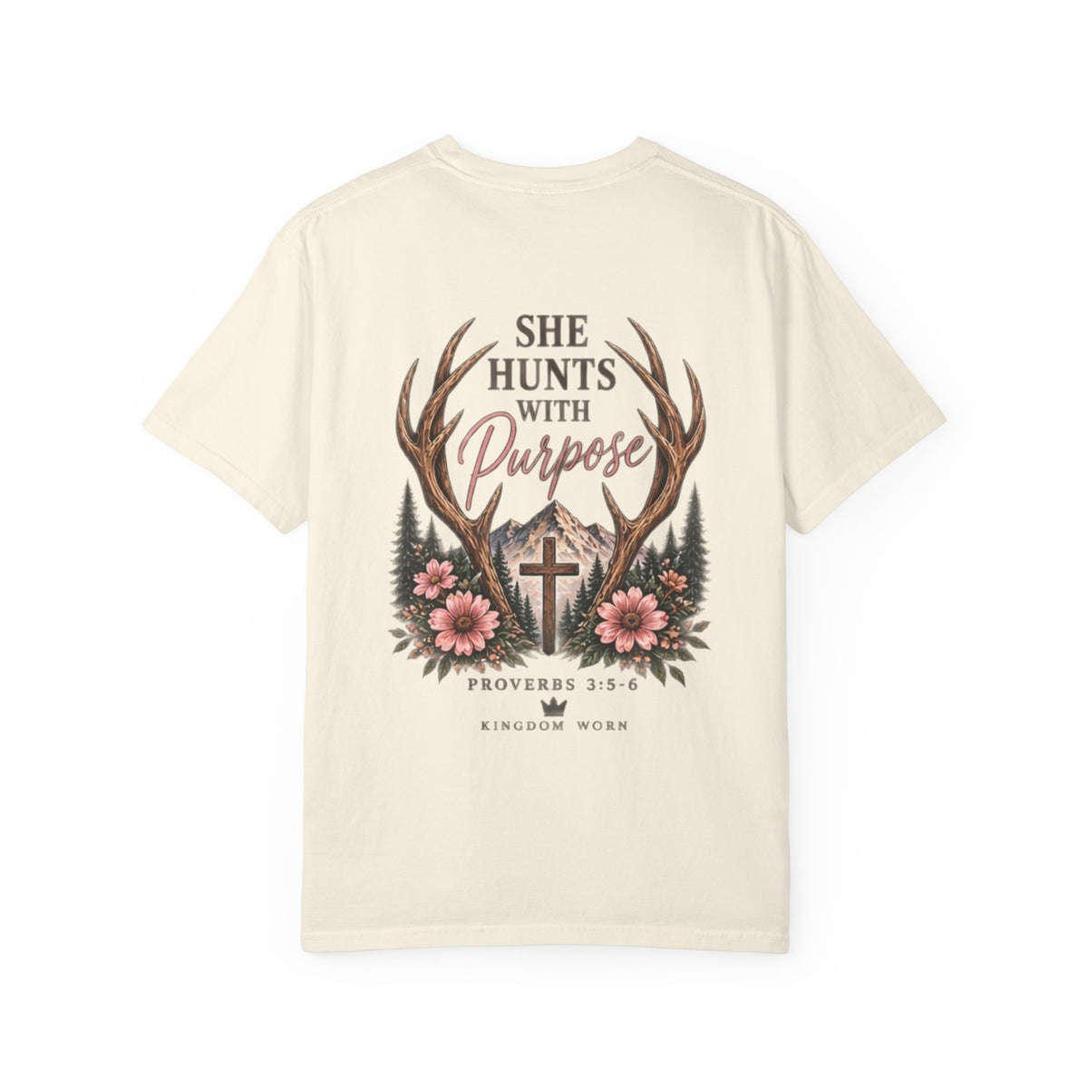 She Hunts With Purpose — Personalized Deer Hunting Tee