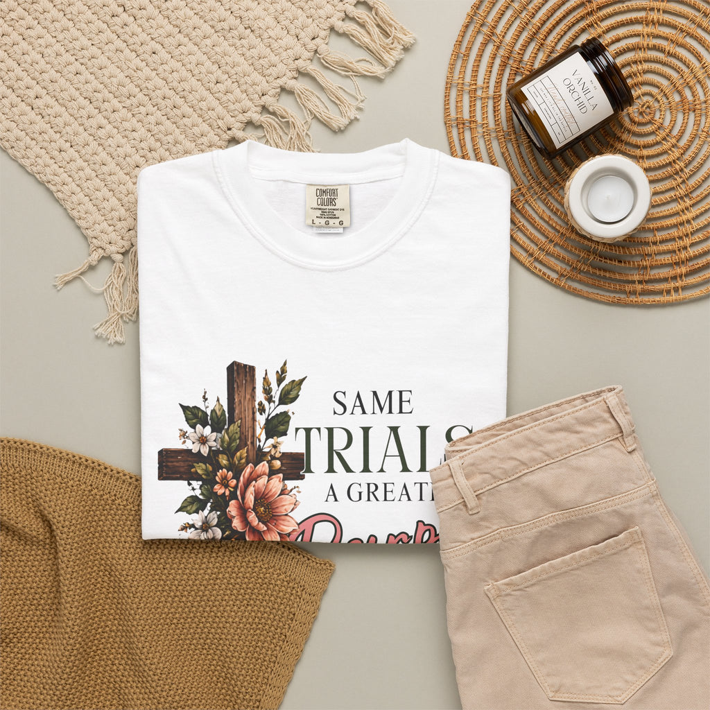 Same Trials, A Greater Purpose – Romans 5:3–5 Christian Print Tee