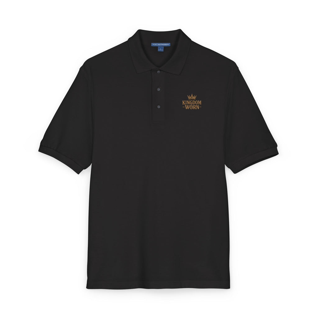Embroidered Kingdom Worn Crown Logo Polo Shirt