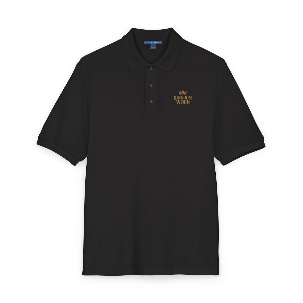 Embroidered Kingdom Worn Crown Logo Polo Shirt