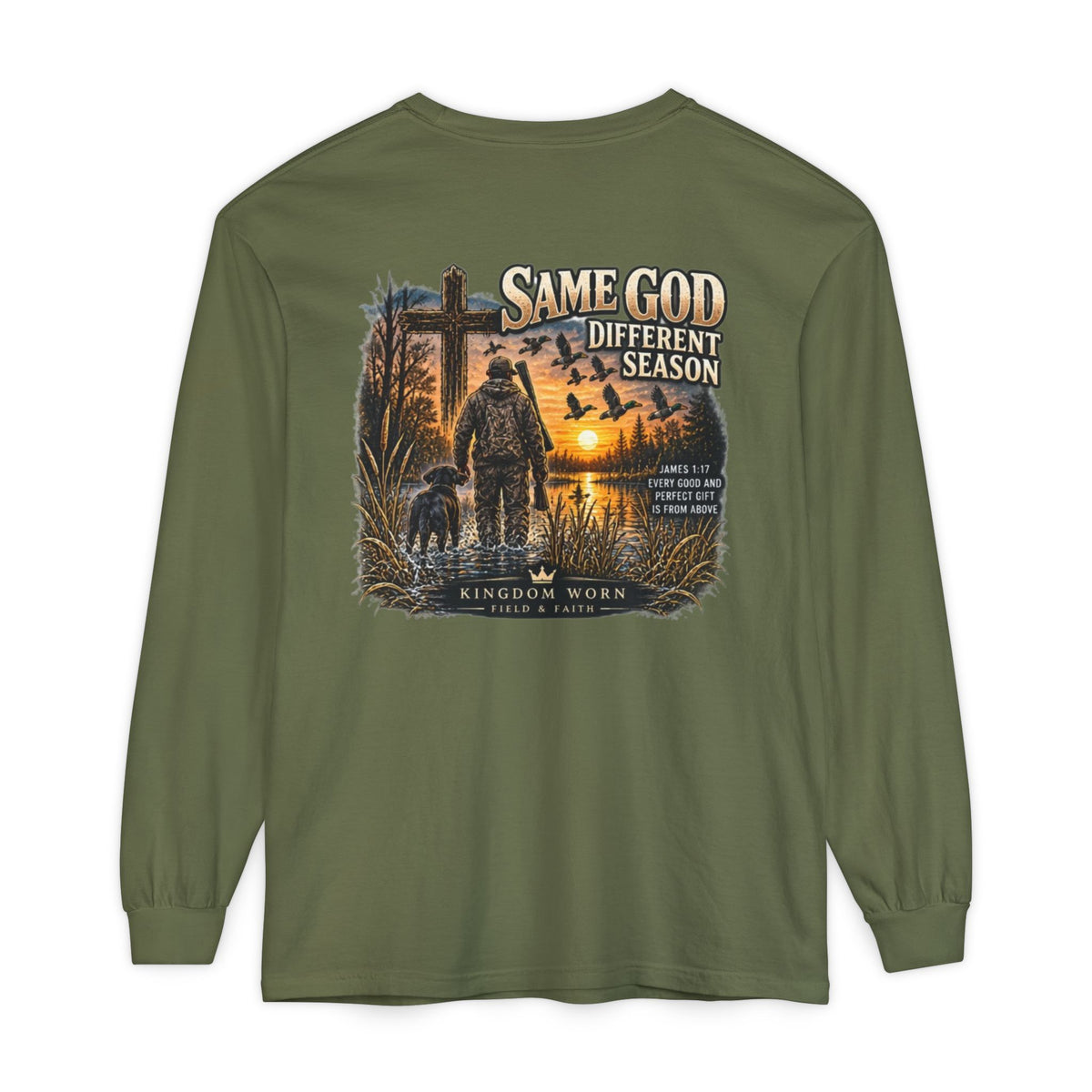 Same God Different Season Long Sleeve Christian Hunting Shirt
