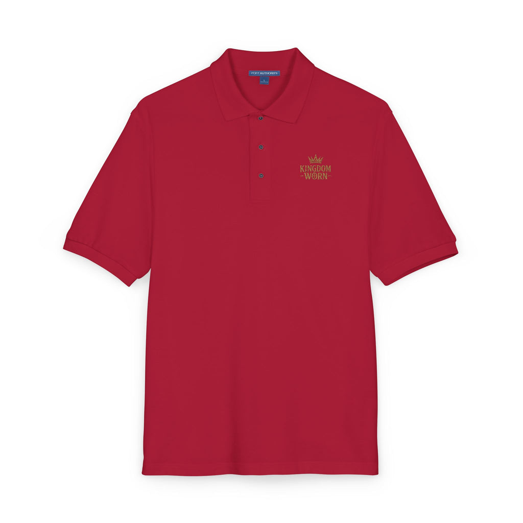 Embroidered Kingdom Worn Crown Logo Polo Shirt