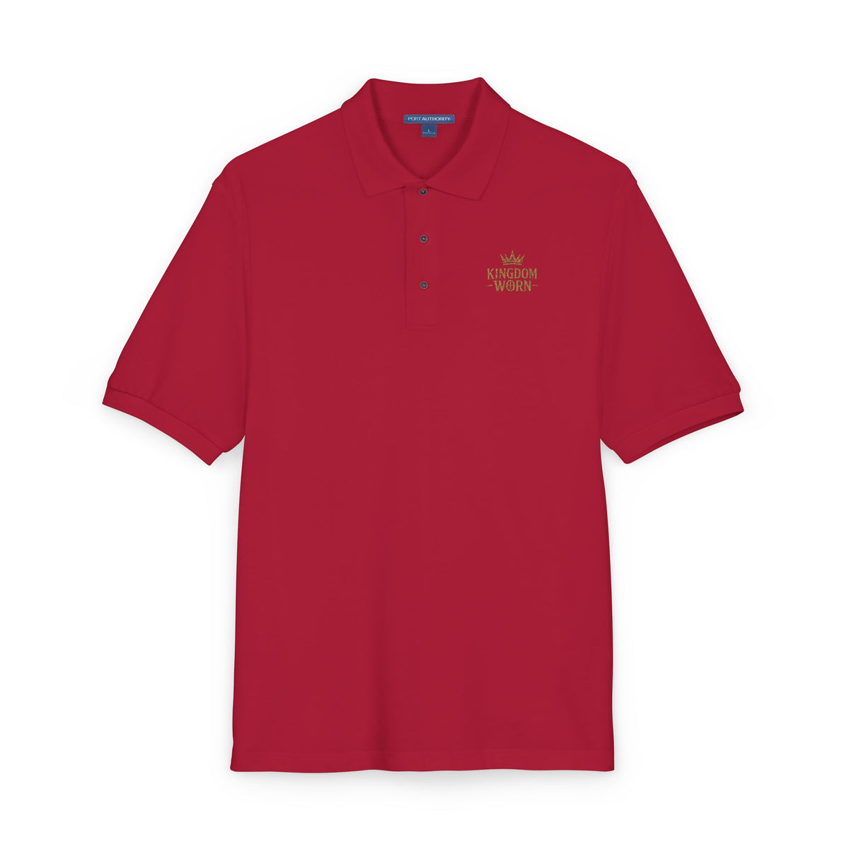 Embroidered Kingdom Worn Crown Logo Polo Shirt