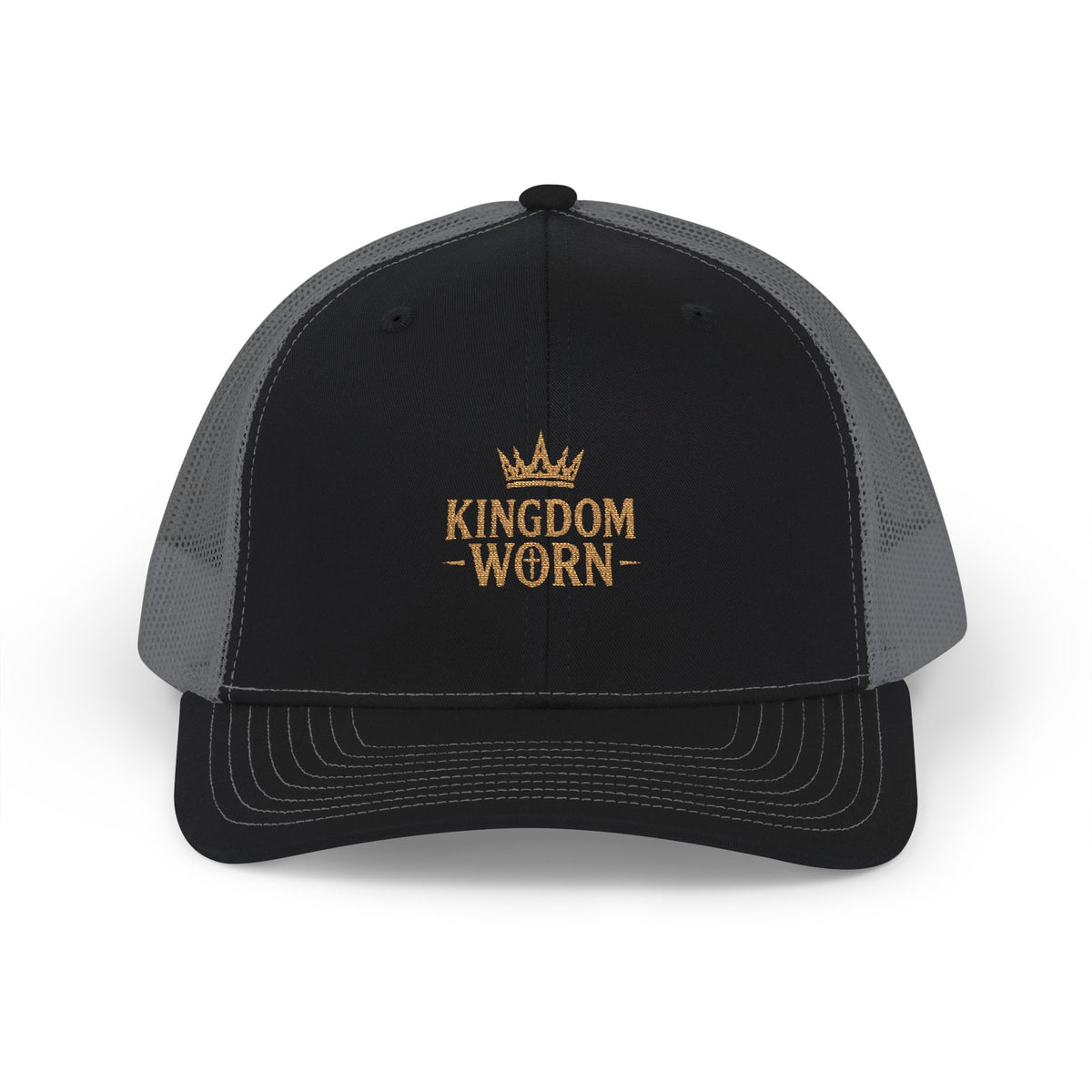 Kingdom Worn Embroidered Crown Trucker Hat