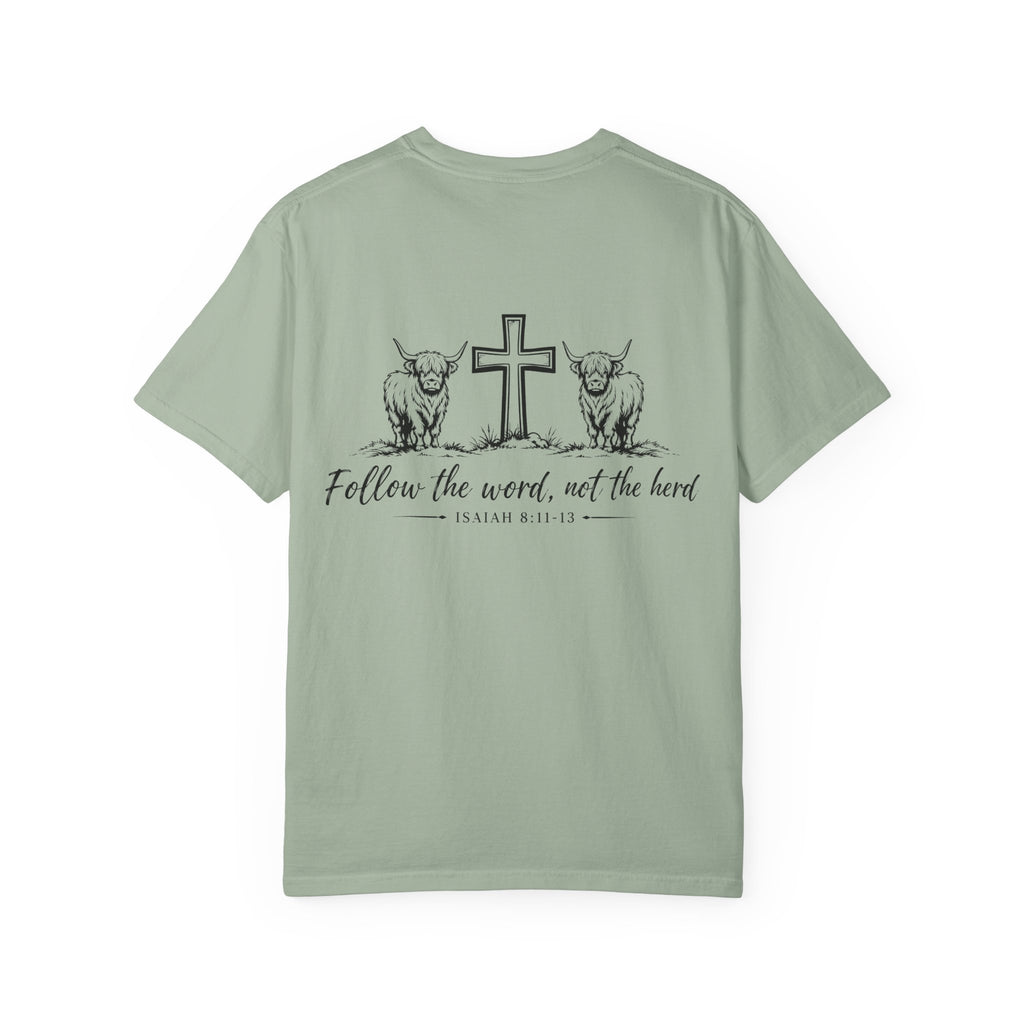 Isaiah 8 Tee Highland Cow Faith Tee-Follow the Word