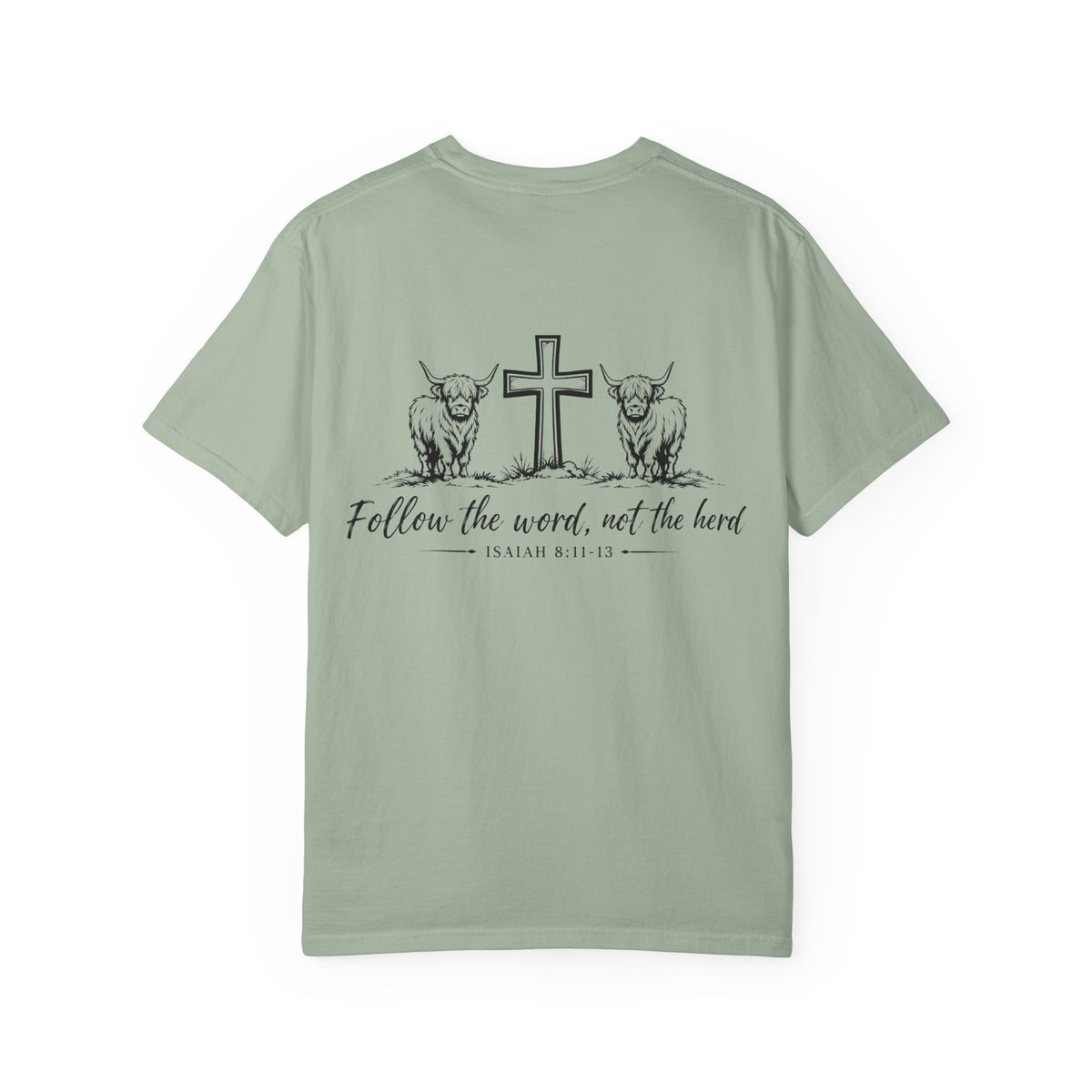 Isaiah 8 Tee Highland Cow Faith Tee-Follow the Word