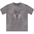 Grace Carries Me Vintage Crewneck Tee — Christian Faith Cross T‑Shirt