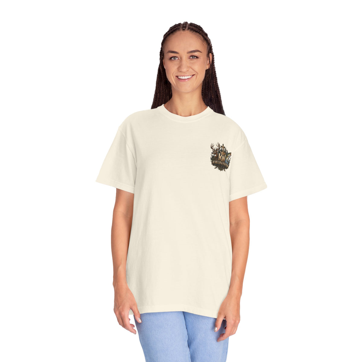 Hooked on a Greater Purpose Christian Fishing T-Shirt — Colossians 3:2