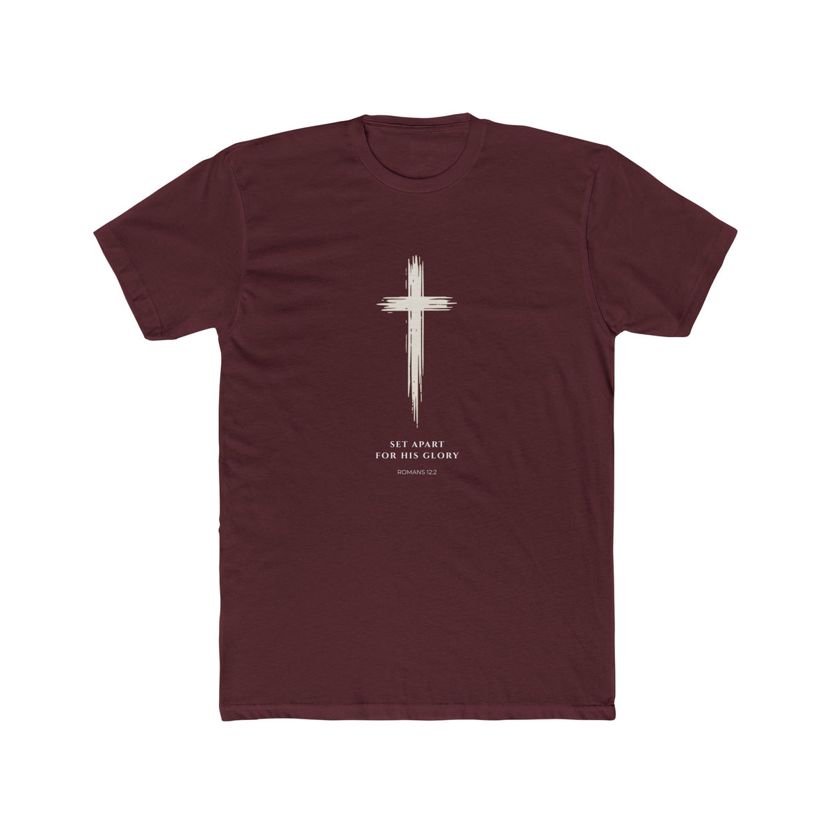 Romans 12:2 Cross Faith Tee-Set Apart for His Glory