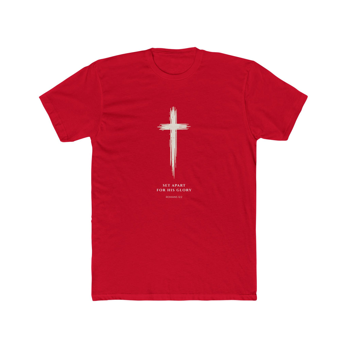 Romans 12:2 Cross Faith Tee-Set Apart for His Glory