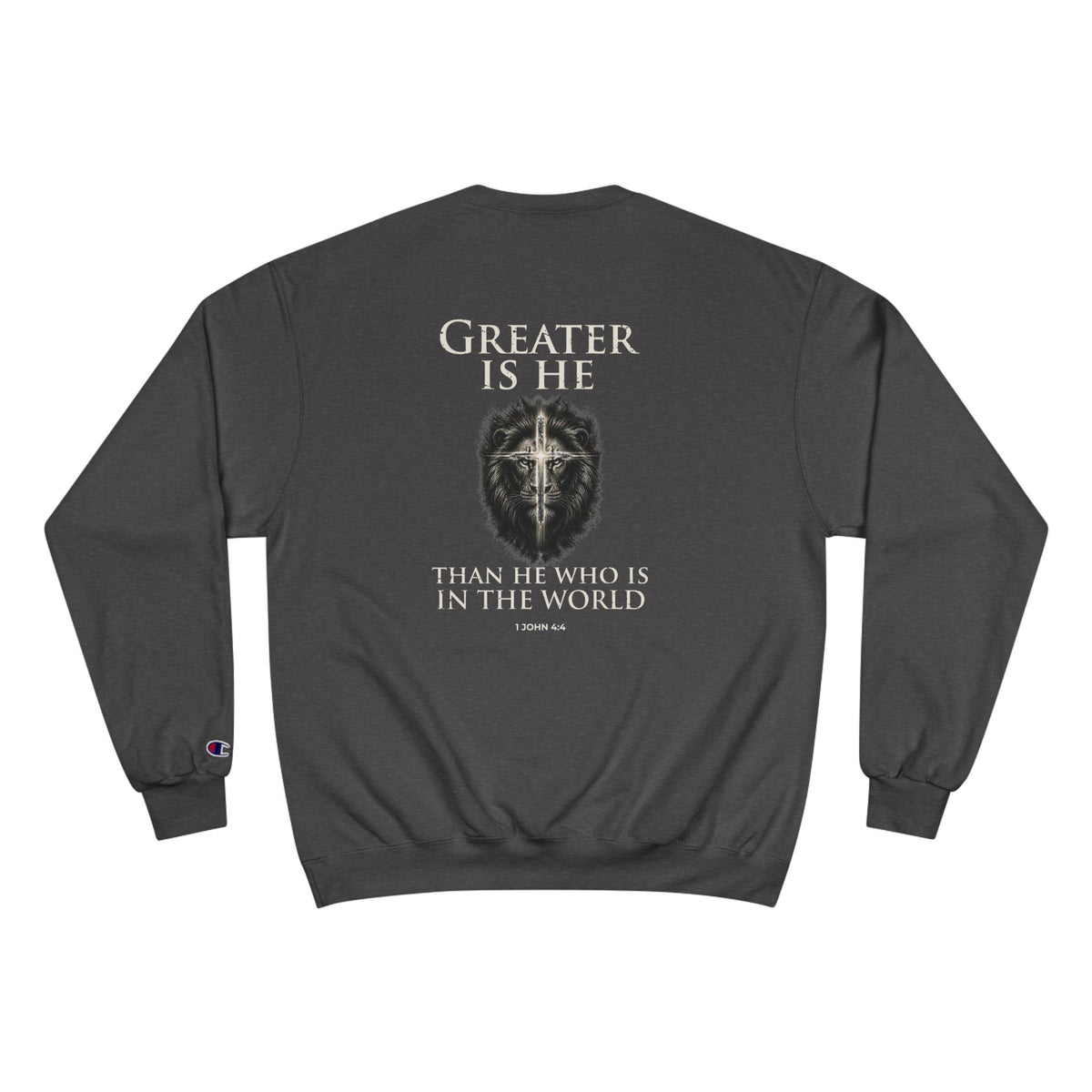 Kingdom Worn Greater Is He 1 John 4:4 back print sweatshirt