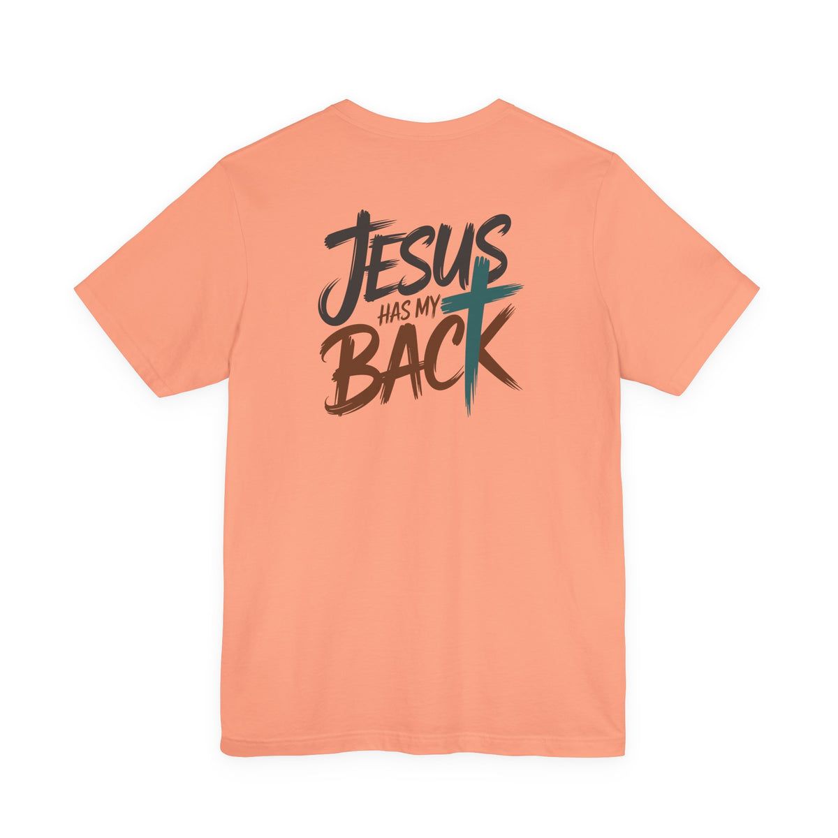 Jesus Has My Back Tee – Heart & Cross Tee