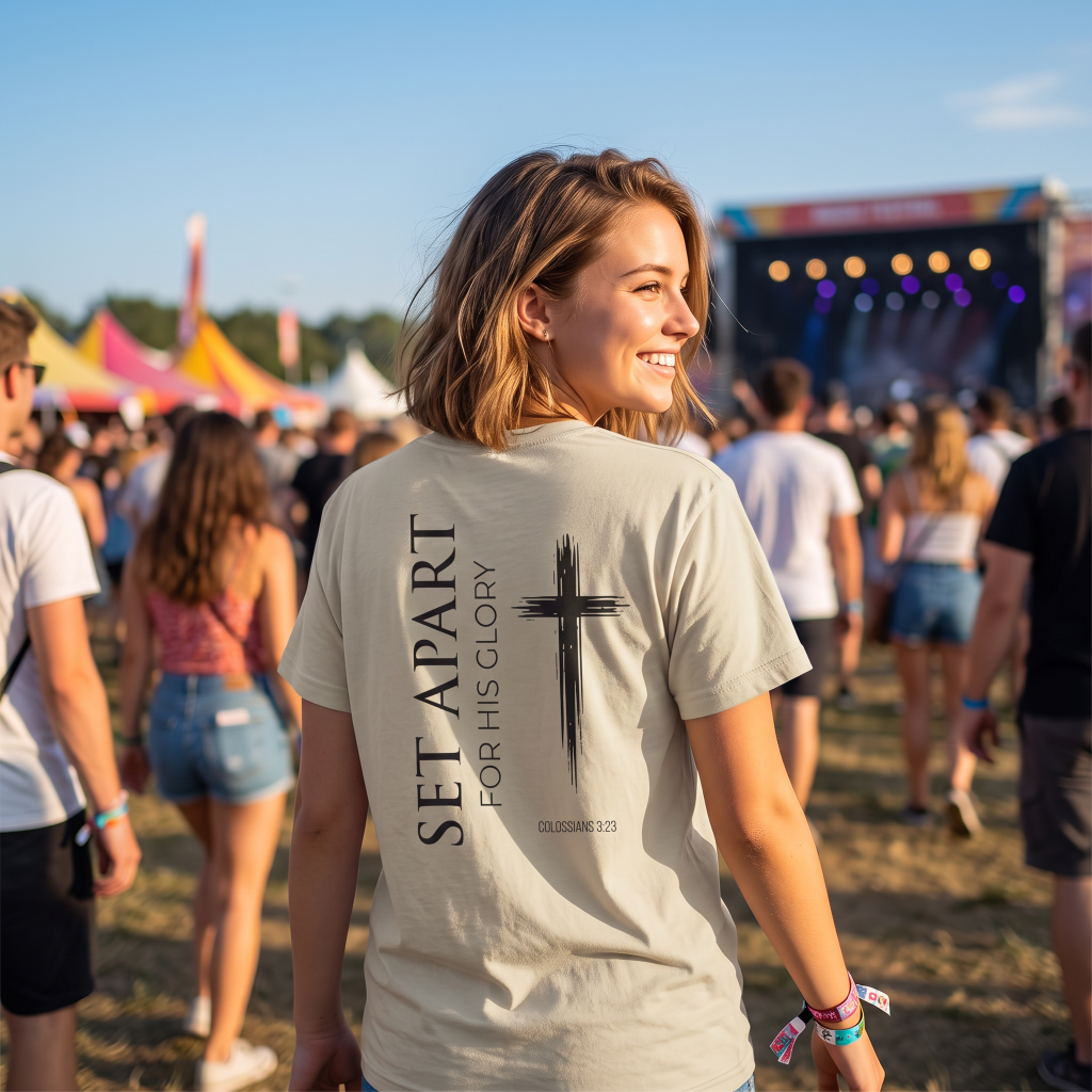 Kingdom Worn Set Apart for His Glory Colossians 3:23 Tee