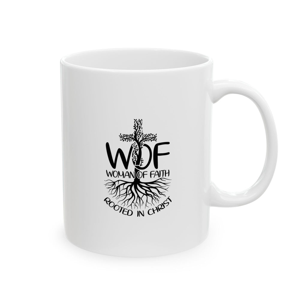 Kingdom Worn Woman of Faith Rooted in Christ Ceramic Coffee Mug
