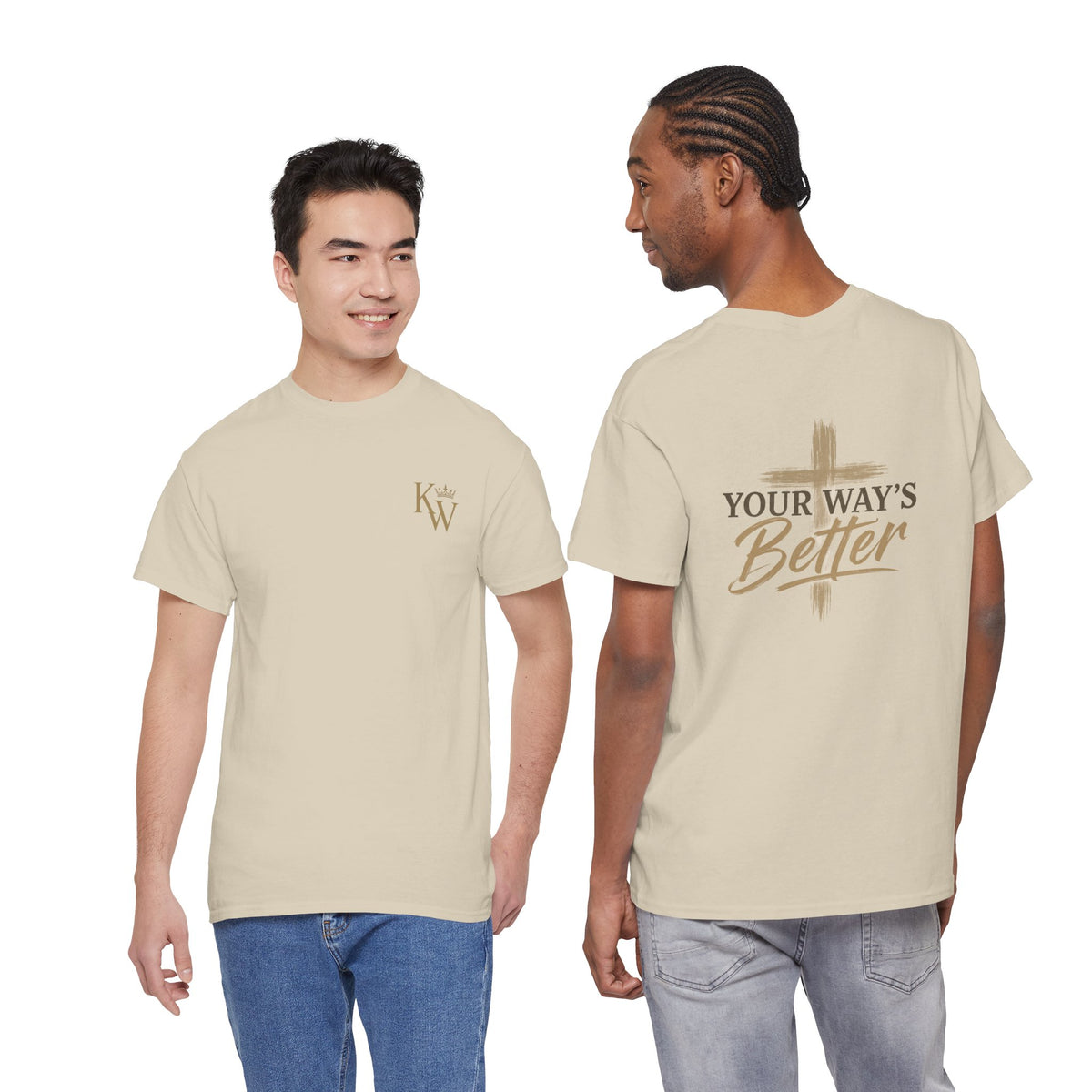 Kingdom Worn Your Way's Better Inspirational Cross Tee Back Print